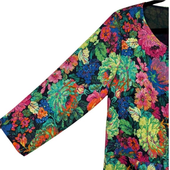 Anthropologie HD in Paris Tropicalist Colorful Floral Mini Shift Dress Sz Medium - Picture 14 of 16